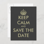 Ruhe Save the Date nach Karte behalten | Imitat (Vorne/Hinten)