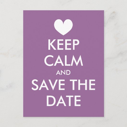 Ruhe Save the Date nach Karte behalten | Lavendel (Vorderseite)