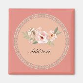 Ruhe, schöne Blumenmuster Magnet (Vorne)