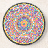 Ruhe Schöne farbenfrohe Floral Mandala Getränkeuntersetzer (Vorne)