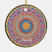 Ruhe Schöne farbenfrohe Floral Mandala Keramik Ornament (Vorne)