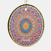 Ruhe Schöne farbenfrohe Floral Mandala Keramik Ornament (Links)