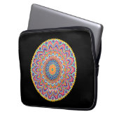 Ruhe Schöne farbenfrohe Floral Mandala Laptopschutzhülle (Vorderseite Links)