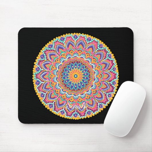Ruhe Schöne farbenfrohe Floral Mandala Mousepad (Mit Mouse)