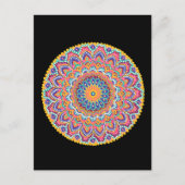 Ruhe Schöne farbenfrohe Floral Mandala Postkarte (Vorderseite)