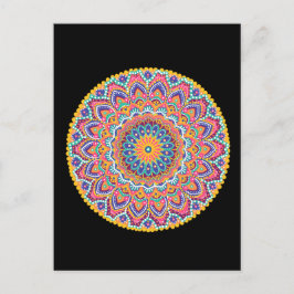 Ruhe Schöne farbenfrohe Floral Mandala Postkarte