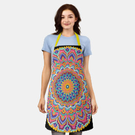 Ruhe Schöne farbenfrohe Floral Mandala Schürze