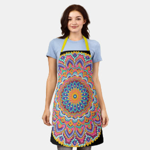 Ruhe Schöne farbenfrohe Floral Mandala Schürze