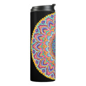Ruhe Schöne farbenfrohe Floral Mandala Thermosbecher (Nach links gedreht)