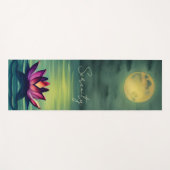 Ruhe - Schöne Lotus-Blume und Vollmond Yogamatte (Vorderseite (Horizontal))