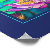 Ruhe - Schöne Pink Lotus Blume Szene Poster (Ecke)