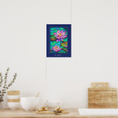 Ruhe - Schöne Pink Lotus Blume Szene Poster (Küche)