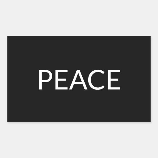 Ruhe Schwarz-weiß, schlicht und modern Rechteckiger Aufkleber (Vorderseite)