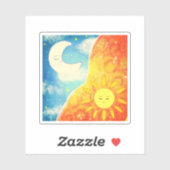 Ruhe, Sonne und Mond Aufkleber (Blatt)
