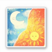 Ruhe, Sonne und Mond Aufkleber (Vorderseite)