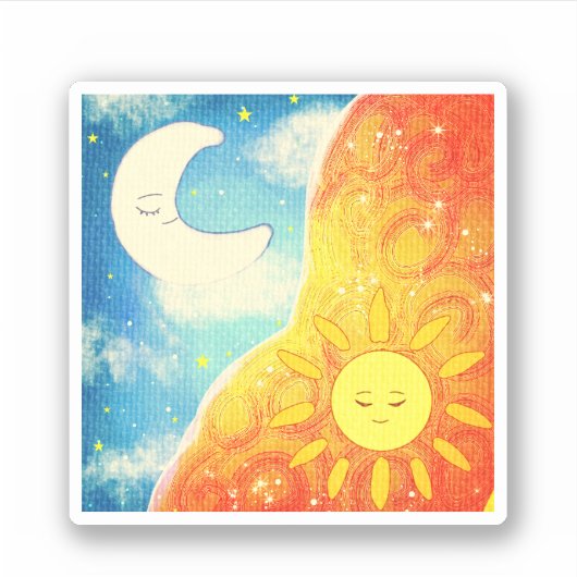 Ruhe, Sonne und Mond Aufkleber (Vorderseite)