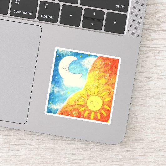 Ruhe, Sonne und Mond Aufkleber (Detail)