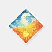 Ruhe, Sonne und Mond Serviette (Ecke)
