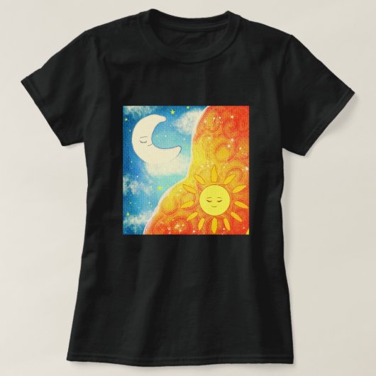 Ruhe, Sonne und Mond T-Shirt (Design vorne)