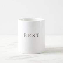 Ruhe-Tasse – Minimalistisches Typografie-Design