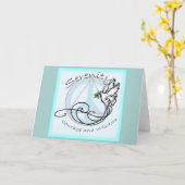 Ruhe-Taube Karte (Gelbe Blume)