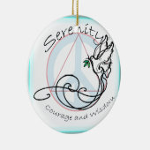 Ruhe-Taube Keramikornament (Rechts)