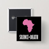 Ruhe = Tod in Afrika-Knopf Button (Vorne & Hinten)