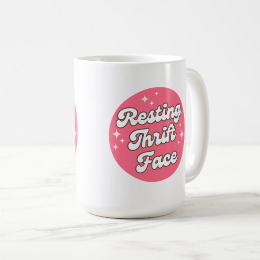 Ruhe-Troedel-Gesicht-Tasse Kaffeetasse (VorderseiteRechts)