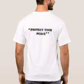 Ruhe Über Chaos – T-Shirt mit editierbarem Zitat f (Rückseite)