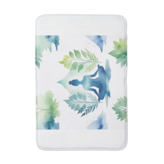 Ruhe über Lotus Badematte (Vorderseite Vertikal)