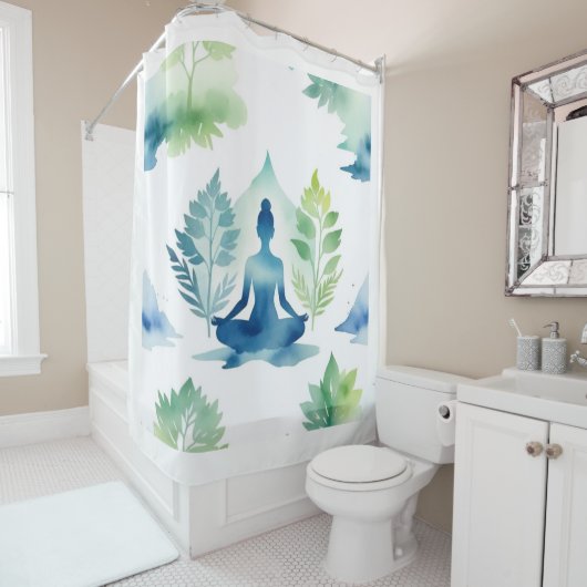 Ruhe über Lotus Duschvorhang (Beispiel)