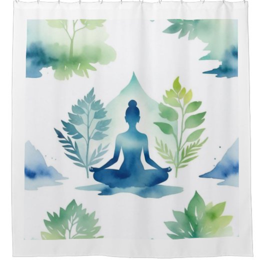 Ruhe über Lotus Duschvorhang (Vorderseite)