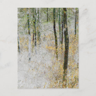 "Ruhe" - Umgestaltetes Foto von Bäumen in einem Wa Postkarte
