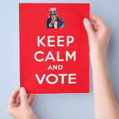 Ruhe und Abstimmung behalten Flyer (Hand)