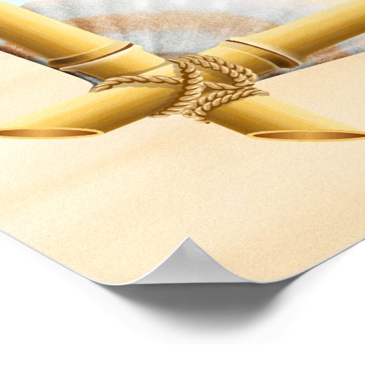 Ruhe und Aloha behalten Poster (Ecke)