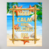 Ruhe und Aloha behalten Poster (Vorne)