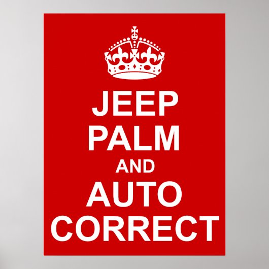 Ruhe und Auto korrektes Poster behalten (Vorne)