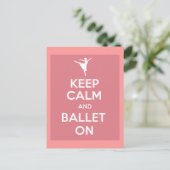 Ruhe und Ballett behalten Postkarte (Stehend Vorderseite)