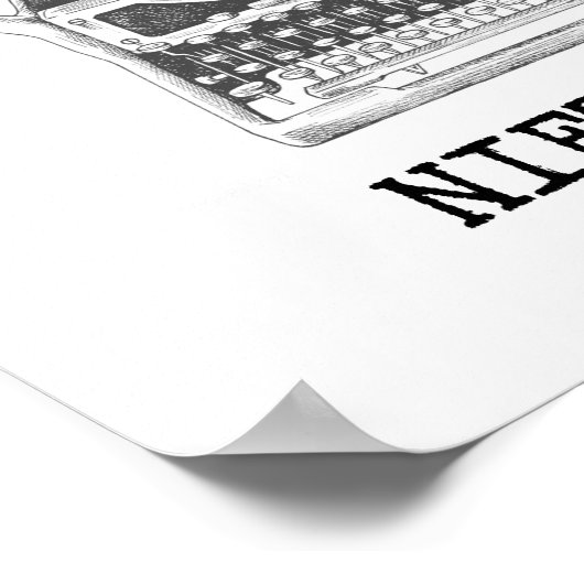 RUHE und Barbarei von Nietzsche Poster (Ecke)