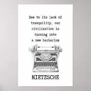 RUHE und Barbarei von Nietzsche Poster