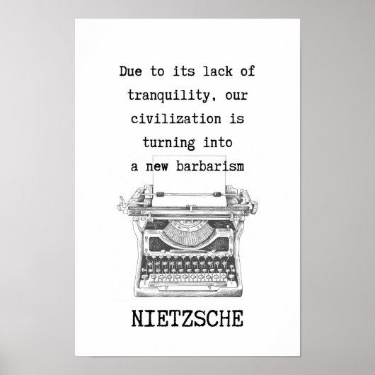 RUHE und Barbarei von Nietzsche Poster (Vorne)
