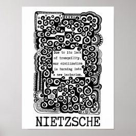 RUHE und Barbarei von Nietzsche Poster