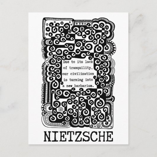 RUHE und Barbarei von Nietzsche Postkarte (Vorderseite)