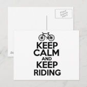 Ruhe und Behaltend Reiten behalten Postkarte (Vorne/Hinten)