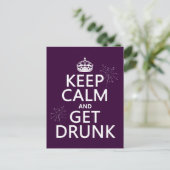 Ruhe und Betrunken werden behalten (veränderbare F Postkarte (Stehend Vorderseite)