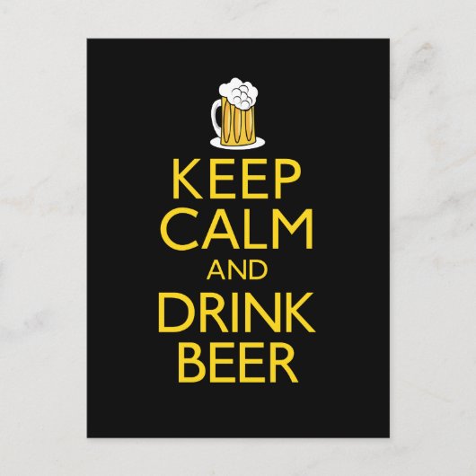 Ruhe und Bier behalten Postkarte (Vorderseite)
