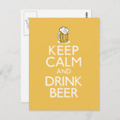 Ruhe und Bier behalten Postkarte (Vorne/Hinten)