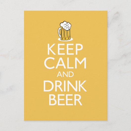 Ruhe und Bier behalten Postkarte (Vorderseite)