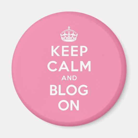 Ruhe und Blog On behalten Magnet (Vorne)