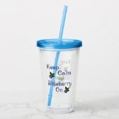Ruhe und Blueberry auf Akryltumbler behalten Acryltrinkbecher (Rückseite)